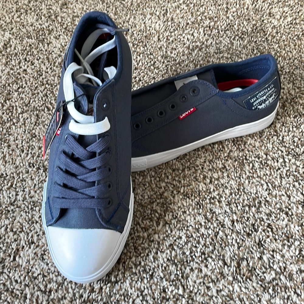 Dark Blue Levi canvas shoes Mens size 8.5